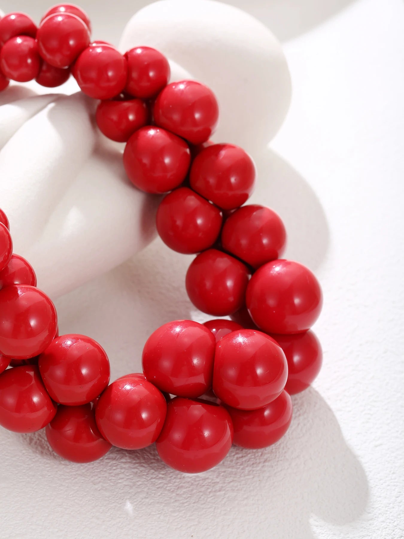 Red Handmade Beads Necklace