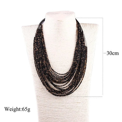 Collier Femme  Boho Beads Multi-layer Choker Necklaces