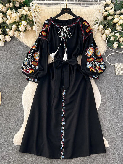 Vintage Ethnic Style Dress