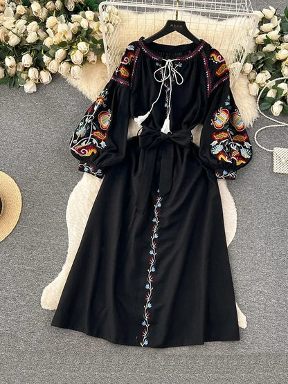 Vintage Ethnic Style Dress