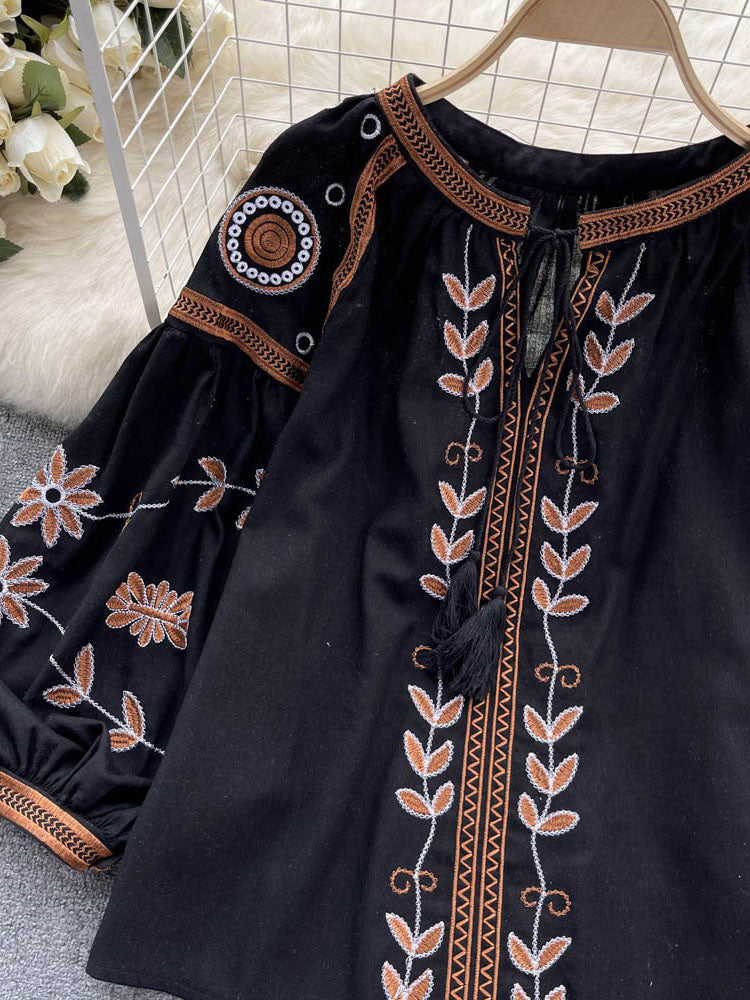 Ethnic / Slavic Mini Dress Loose Style