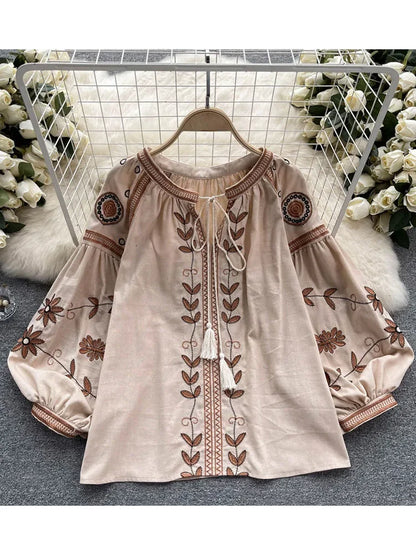 Ethnic / Slavic Mini Dress Loose Style