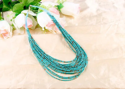 Collier Femme  Boho Beads Multi-layer Choker Necklaces