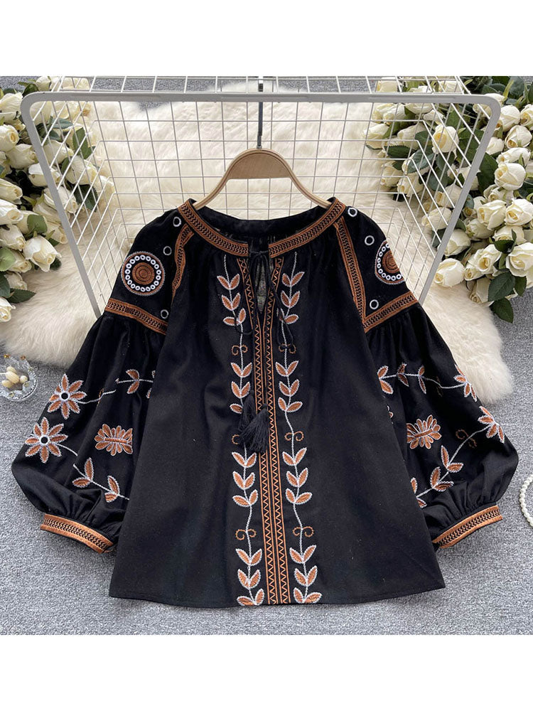 Ethnic / Slavic Mini Dress Loose Style