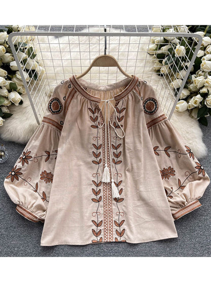 Ethnic / Slavic Mini Dress Loose Style