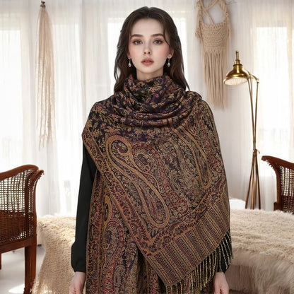 Cashmere Pashmina Shawl – Elegant Lady Wrap & Warm Winter Scarf