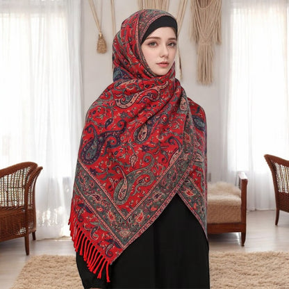 Cashmere Pashmina Shawl – Elegant Lady Wrap & Warm Winter Scarf