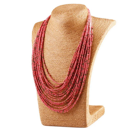 Collier Femme  Boho Beads Multi-layer Choker Necklaces