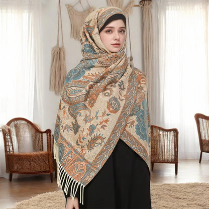 Cashmere Pashmina Shawl – Elegant Lady Wrap & Warm Winter Scarf