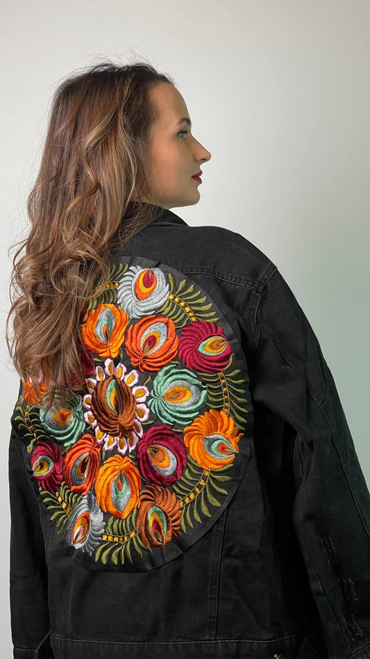 BOHEMIAN FLOWER DENIM JACKET