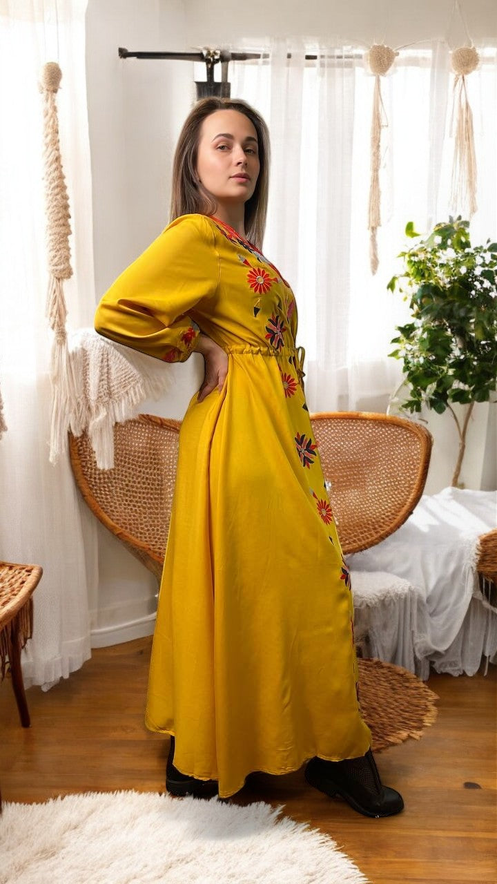 Retro Ethnic Boho Long Dress