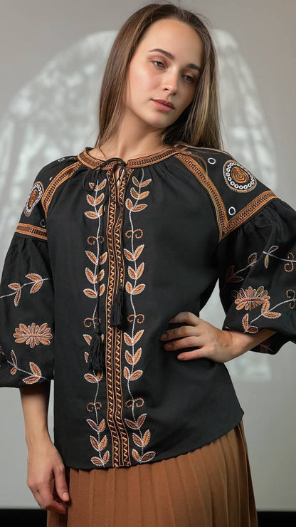 Ethnic / Slavic Mini Dress Loose Style